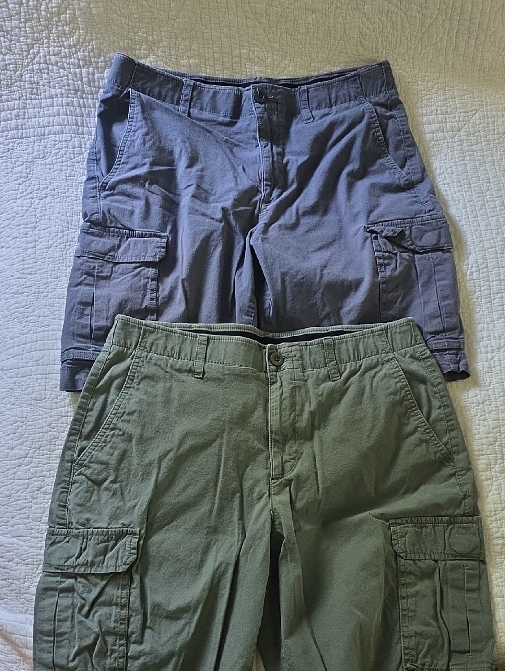 Apt. 9 Men's Cargo Shorts - Olive Green and Slate Blue